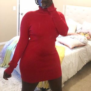 Fashion nova Red turtle neck dress